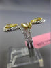 LARGE .57CT WHITE & FANCY YELLOW DIAMOND 18K 2TONE GOLD PEAR SHAPE COCKTAIL RING