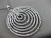 ESTATE MASSIVE 1.23CT DIAMOND 18KT WHITE GOLD ETOILE WOVEN MESH CIRCULAR PENDANT