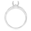 ESTATE .13CT DIAMOND 14KT WHITE GOLD 4 PRONG INFINITY SEMI MOUNT ENGAGEMENT RING