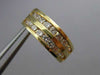 ESTATE 1.0CT DIAMOND 14KT YELLOW GOLD 3D CLASSIC TWO ROW HUGGIE EARRINGS #5319