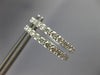 ESTATE 1.0CT DIAMOND 14K WHITE GOLD 3D SHARE PRONG HOOP EARRINGS