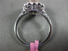 ESTATE GIA 1.62CT WHITE & PINK DIAMOND 18K TWO TONE GOLD FLOWER ENGAGEMENT RING