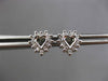 ESTATE .25CT DIAMOND 14KT WHITE GOLD CLASSIC 3D OPEN HEART STUD EARRINGS #24332