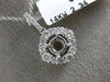 ESTATE .70CT DIAMOND 14KT WHITE GOLD 3D SQUARE HALO SEMI MOUNT FLOATING PENDANT