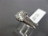 ESTATE 1.52CT ROUND & CUSHION DIAMOND 14KT WHITE GOLD 3D LUCIDA ENGAGEMENT RING