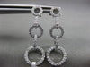 ESTATE .65CT DIAMOND 14KT WHITE GOLD 3D CIRCLE OF LIFE JOURNEY HANGING EARRINGS