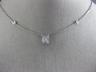 ESTATE .23CT DIAMOND 18KT WHITE GOLD 3D CLASSIC RECTANGULAR BY THE YARD NECKLACE