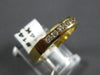 ESTATE .28CT DIAMOND 14K YELLOW GOLD 7 STONE CHANNEL ANNIVERSARY RING 3mm #14599