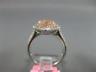 ESTATE LARGE 1.0CT WHITE & PINK DIAMOND 18K WHITE & ROSE GOLD MARQUISE HALO RING