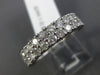 ESTATE 1.50CT ROUND CUT DIAMOND 14KT WHITE GOLD 2 ROW WEDDING ANNIVERSARY RING