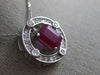 ESTATE 2.20CT DIAMOND & AAA RUBY 18KT WHITE GOLD SOLITAIRE FLOATING PENDANT #392