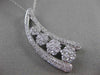 ESTATE 1CT DIAMOND 14KT WHITE GOLD GRADUATING FLOWER 3D JOURNEY FLOATING PENDANT