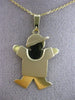 ESTATE 14KT YELLOW GOLD HANDCRAFTED BABY BOY ENGRAVABLE FLOATING PENDANT #25192