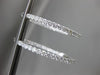 ESTATE LARGE 6.07CT DIAMOND 14K WHITE GOLD 3D DOUBLE SIDED CLASSIC HOOP EARRINGS