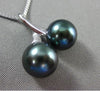ESTATE 18KT WHITE GOLD AAA TAHITIAN PEARL 3D LOVE KNOT CHERRY FLOATING PENDANT