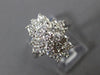 ESTATE LARGE 1.0CT DIAMOND 14KT WHITE GOLD 3D CLASSIC CLUSTER FLOWER LOVE RING
