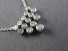 ESTATE .26CT DIAMOND 14KT WHITE GOLD 3D BEZEL CROWN FLEXIBLE CHANDELIER NECKLACE