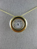 .25CT DIAMOND 14KT WHITE GOLD 3D SOLITAIRE ROUND ROUND HALO FLOATING PENDANT