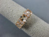 ESTATE .96CT ROUND DIAMOND & AAA OVAL MORGANITE 14KT ROSE GOLD ANNIVERSARY RING