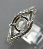 ESTATE .45CT DIAMOND 14KT WHITE GOLD V SHAPE CLASSIC SEMI MOUNT ENGAGEMENT RING