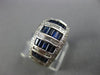 WIDE 1.63CT ROUND & BAGUETTE DIAMOND & SAPPHIRE 18KT WHITE GOLD ANNIVERSARY RING