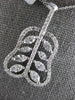 ESTATE LARGE 2.07CT DIAMOND 18KT WHITE GOLD ROUND & MARQUISE EXOTIC PEAR PENDANT