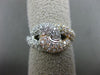 ESTATE WIDE 1.78CT DIAMOND 14K WHITE & ROSE GOLD 3D LOVE KNOT INFINITY LOVE RING