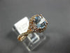 ESTATE 1.05CT DIAMOND & AAA AQUAMARINE 14KT ROSE GOLD INFINITY ENGAGEMENT RING
