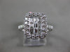 ESTATE 1.02CT ROUND & BAGUETTE DIAMOND 18K WHITE GOLD RECTANGLE FRIENDSHIP RING