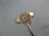 ESTATE .35CT DIAMONDS 14KT ROSE GOLD CLUSTER FLOWER HALO FRIENDSHIP PROMISE RING