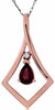 .47CT DIAMOND & AAA RUBY 14KT ROSE GOLD 3D PEAR SHAPE SQUARE INFINITY PENDANT