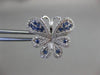 ESTATE LARGE .60CT DIAMOND & AAA SAPPHIRE 14K WHITE GOLD BUTTERFLY STUD EARRINGS