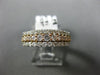 ESTATE WIDE .81CT DIAMOND 14K WHITE & ROSE GOLD 3 ROW CLASSIC ANNIVERSARY RING