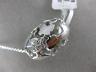 ESTATE LARGE .10CT DIAMOND 14K WHITE GOLD CLASSIC MULTI BUTTERFLY BARREL PENDANT