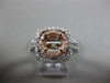 ESTATE 1.13CT DIAMOND 14KT WHITE & ROSE GOLD 3D HALO SEMI MOUNT ENGAGEMENT RING