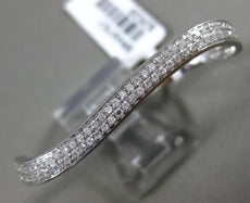 ESTATE LARGE .50CT ROUND DIAMOND 14KT WHITE GOLD 3D DOUBLE RING WAVE FUN RING