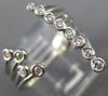 ESTATE WIDE .13CT DIAMOND 14KT WHITE GOLD 3D CLASSIC BEZEL ETOILE FUN RING