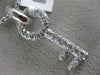 ESTATE LARGE .67CT DIAMOND 18KT WHITE GOLD KEY TO MY HEART PAVE FLOATING PENDANT