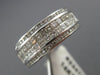 ESTATE WIDE 1.34CT DIAMOND 14KT WHITE GOLD 3D MULTI ROW ANNIVERSARY RING #23472