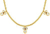 ESTATE .75CT DIAMOND 14KT YELLOW GOLD 3 STONE FLOWER BY THE YARD LOVE NECKLACE