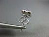ESTATE .75CT DIAMOND 18KT WHITE GOLD ROUND INVISIBLE 4 LEAF CLOVER STUD EARRINGS