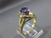 ESTATE 1.33CT DIAMOND & AAA PEAR TANZANITE 14K YELLOW GOLD 3D COCKTAIL RING 9787