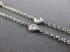 ESTATE .84CT DIAMOND 14KT WHITE GOLD 3D CLASSIC 12 STONE BY THE YARD NECKLACE