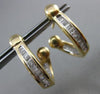 ESTATE .50CT DIAMOND 14KT YELLOW GOLD 3D UMBRELLA DOUBLE SIDED HANGING EARRINGS
