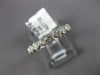 ESTATE .85CT DIAMOND 14KT WHITE GOLD MILGRAIN SIZABLE ETERNITY ANNIVERSARY RING