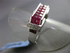 ESTATE WIDE 3.35CT DIAMOND & AAA RUBY 18K WHITE GOLD 3D ETOILE DOUBLE SIDED RING