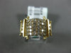 ESTATE .40CT DIAMOND 14KT YELLOW GOLD 3D CLASSIC PAVE MULTI ROW ANNIVERSARY RING