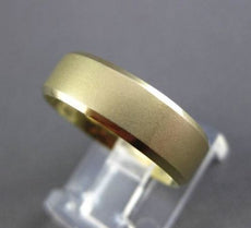 ESTATE 14KT YELLOW GOLD MATTE SHINY CLASSIC WEDDING ANNIVERSARY RING 6mm #23527