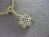 ESTATE .51CT DIAMOND 18KT YELLOW GOLD HALO OPEN FILIGREE FLOWER CLUSTER PENDANT