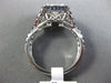 ESTATE LARGE 2.19CT DIAMOND & AAA SAPPHIRE 14KT WHITE GOLD HALO ENGAGEMENT RING